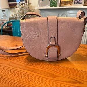 Sam Elelman Pink Leather Crossbody Bag